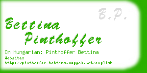 bettina pinthoffer business card